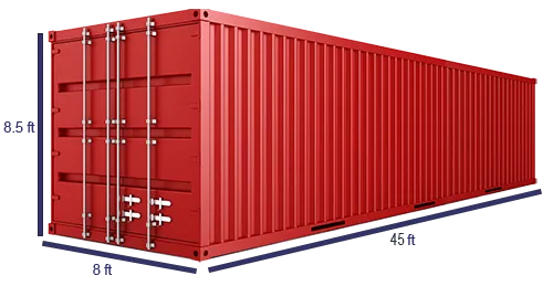 45 ft container